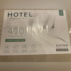 Hotel Signature Sateen 400 count sheets - 6 piece set Supima Cotton. King size